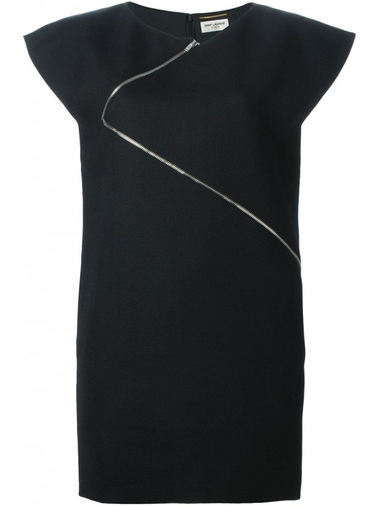 St. Laurent zip detail shift dress $2450 from The Webster available at farfetch.com