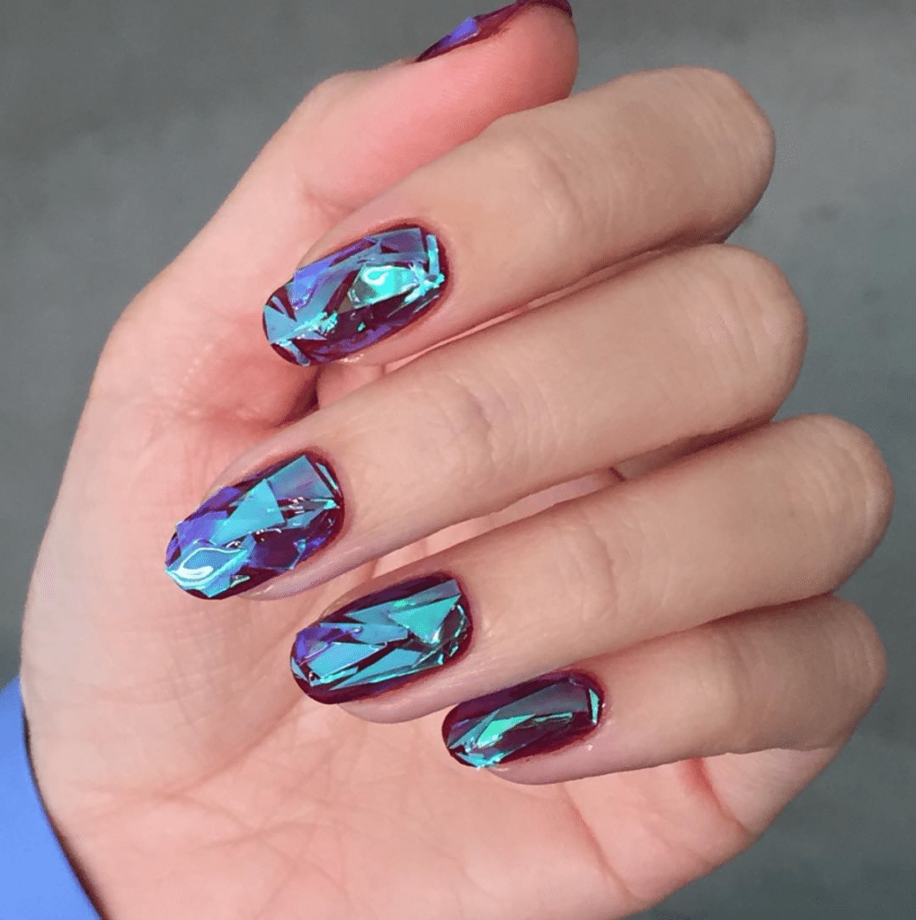 Shattered Glass Nails: Don’t Get Cut!