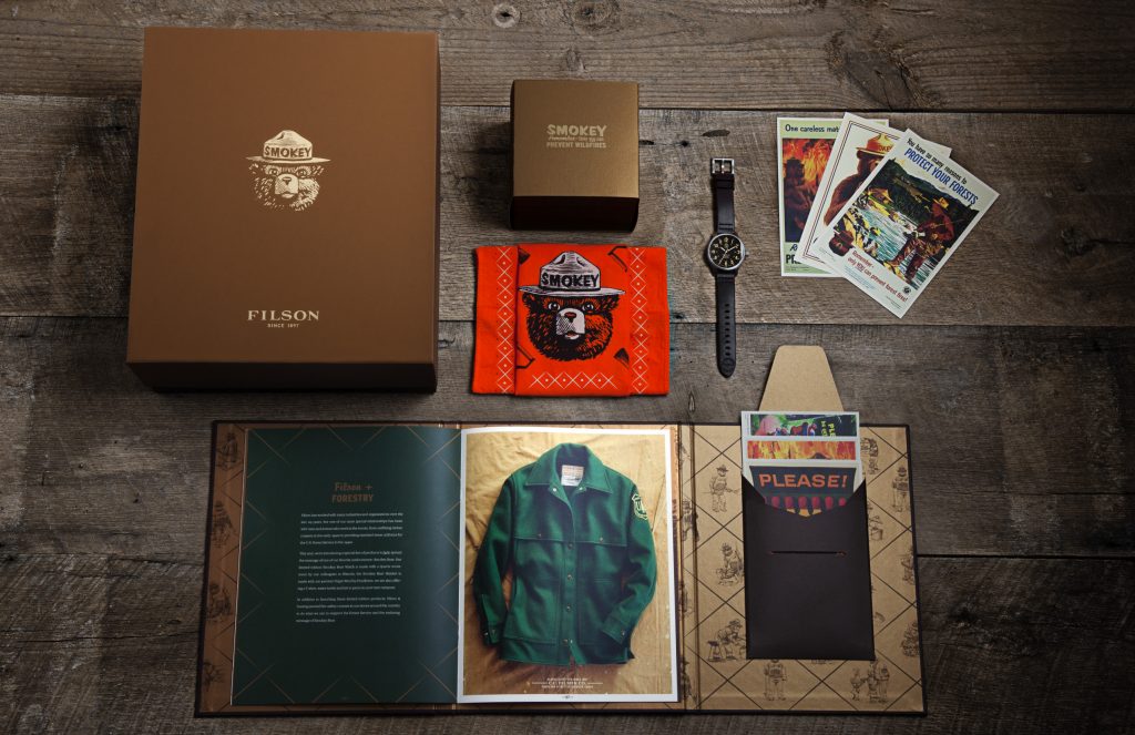 Filson’s Smokey Bear watch set retails for $1,000 and launches August 1