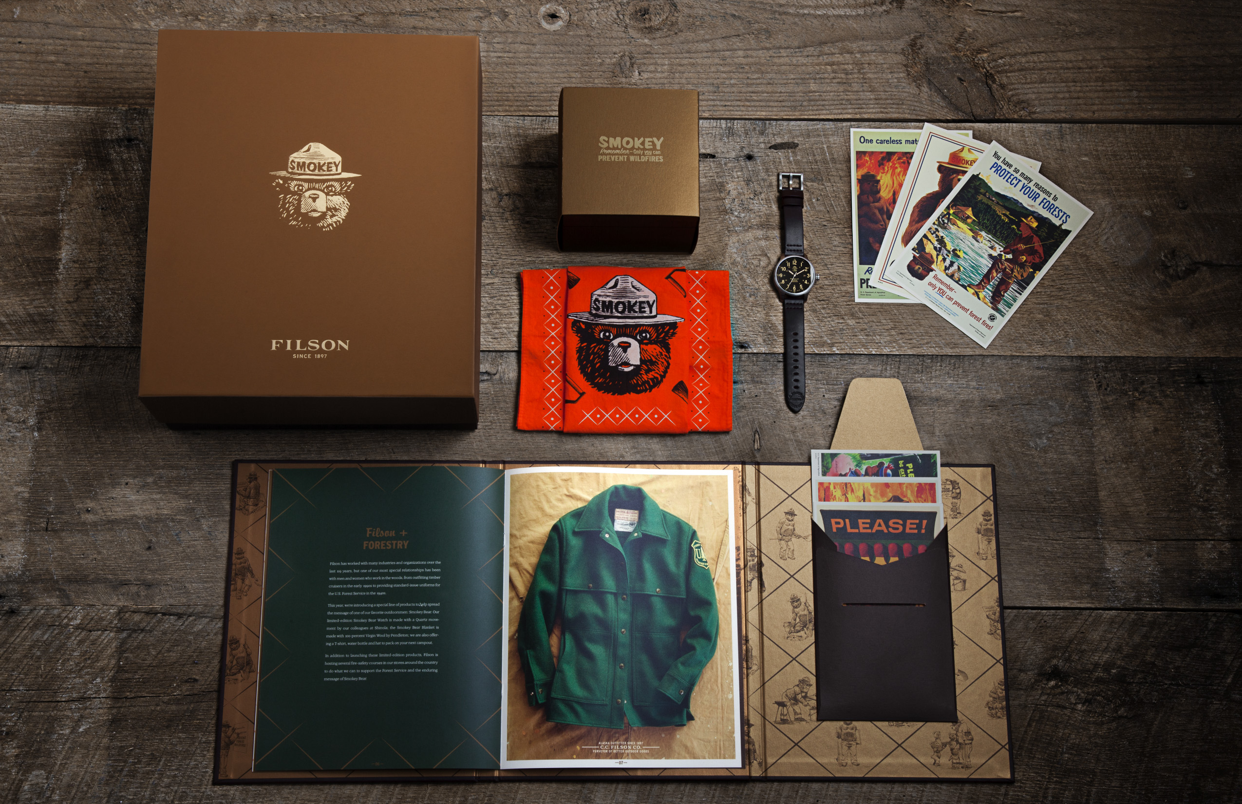 Filson's Smokey Bear watch set retails for $1,000 and launches August 1