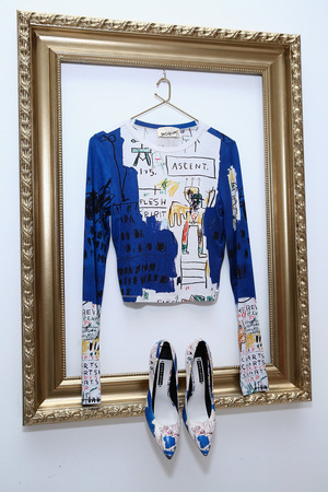 NEW YORK, NY - NOVEMBER 02: The alice + olivia x Basquiat CFDA Capsule Collection on display during the launch party on November 2, 2016 in New York City. (Photo by Astrid Stawiarz/Getty Images for alice + olivia by Stacey Bendet)