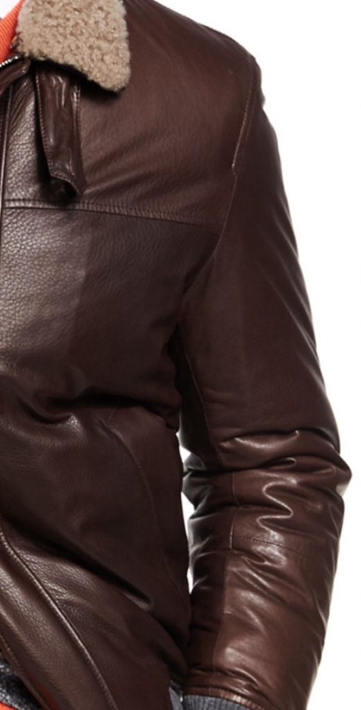 Brunello Cucinelli Prepares for Fall with the release of Their Luxurious Leather Jacket with Shearling Collar.